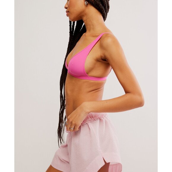 🎉LAST CHANCE🎉 FREE PEOPLE Collagen Yarn Triangle Bra / Poppy Pink - Picture 3 of 6